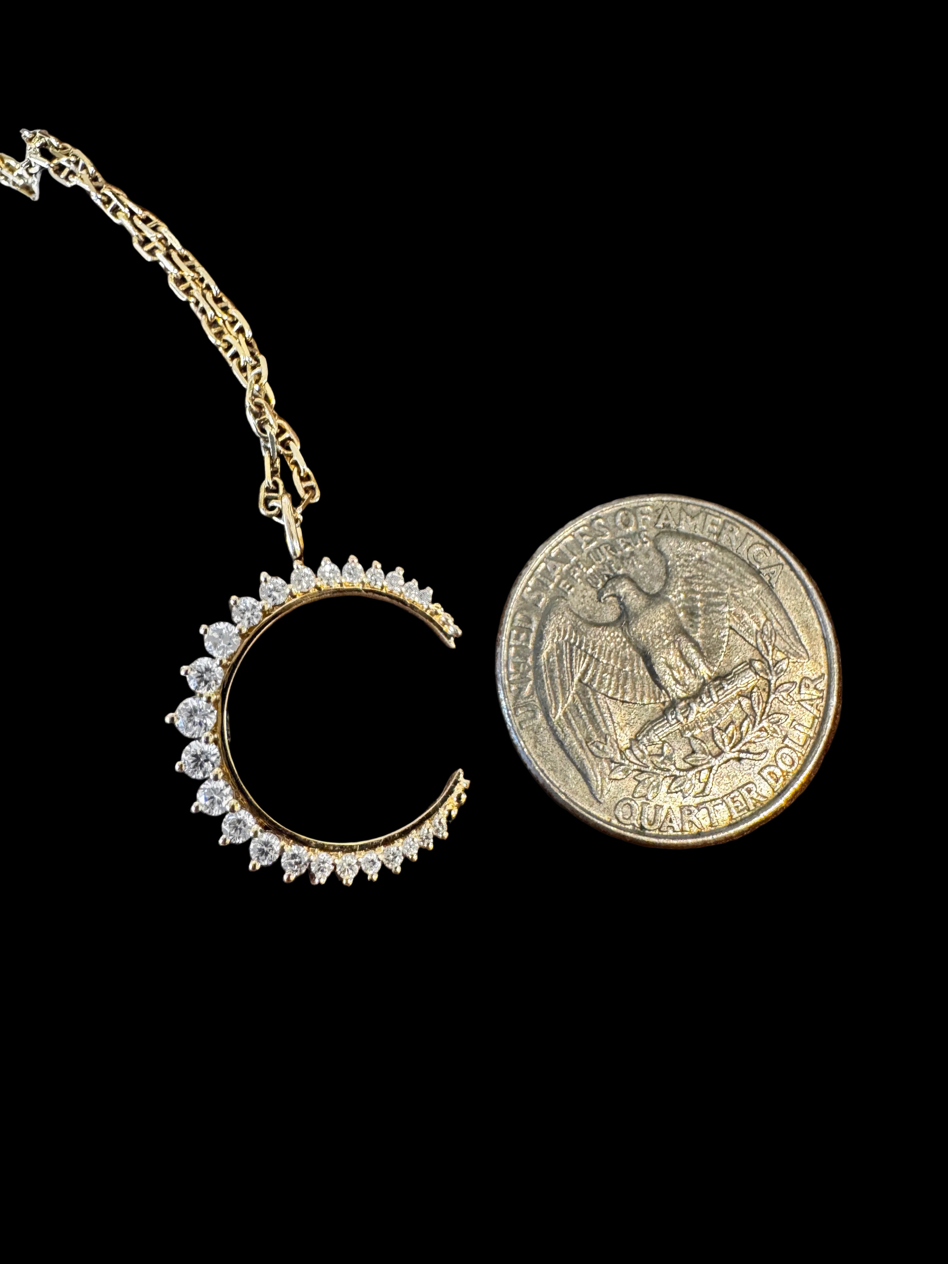 Diamond Crescent Pendant