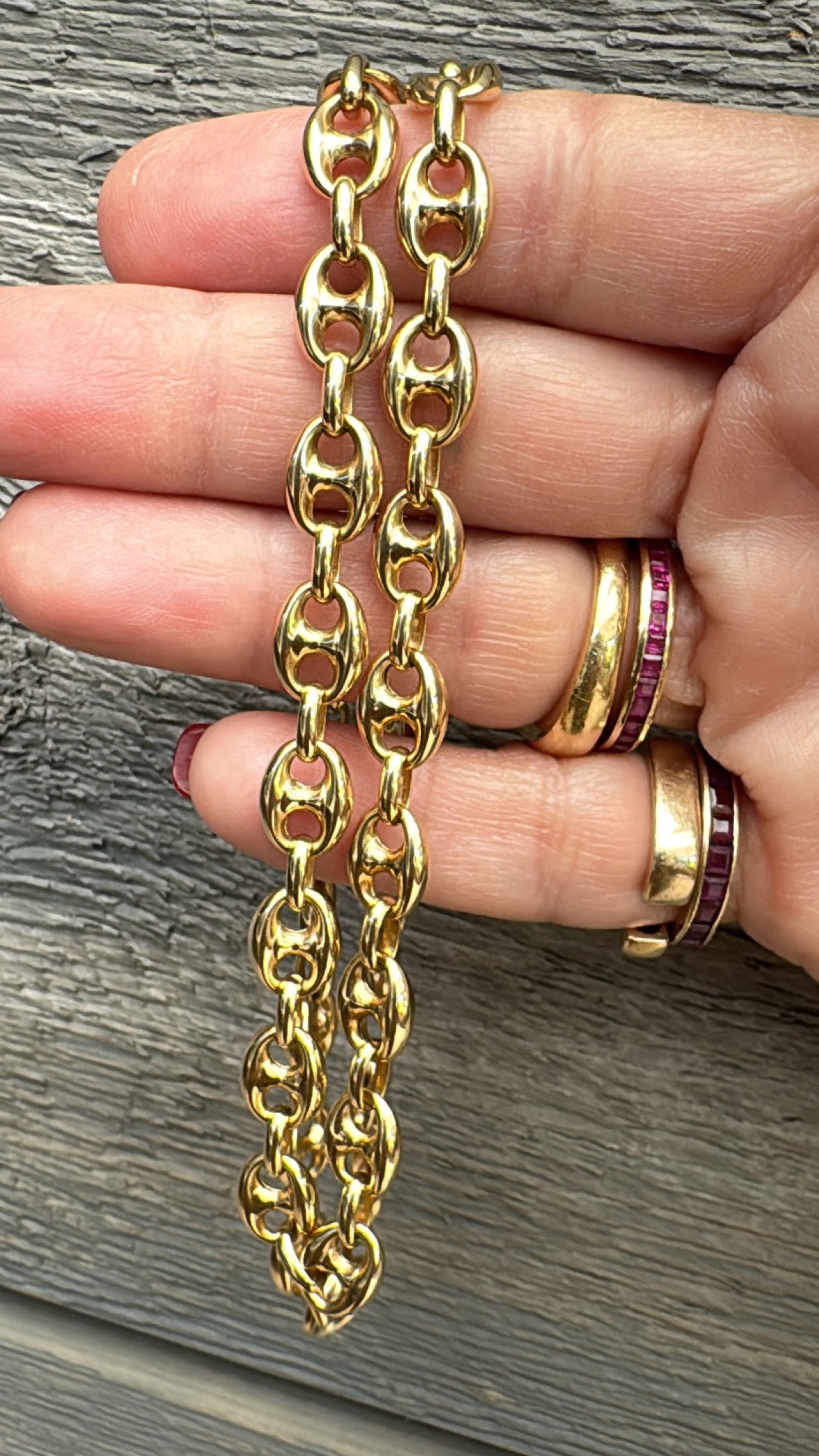 14k Puffy Mariner Chain