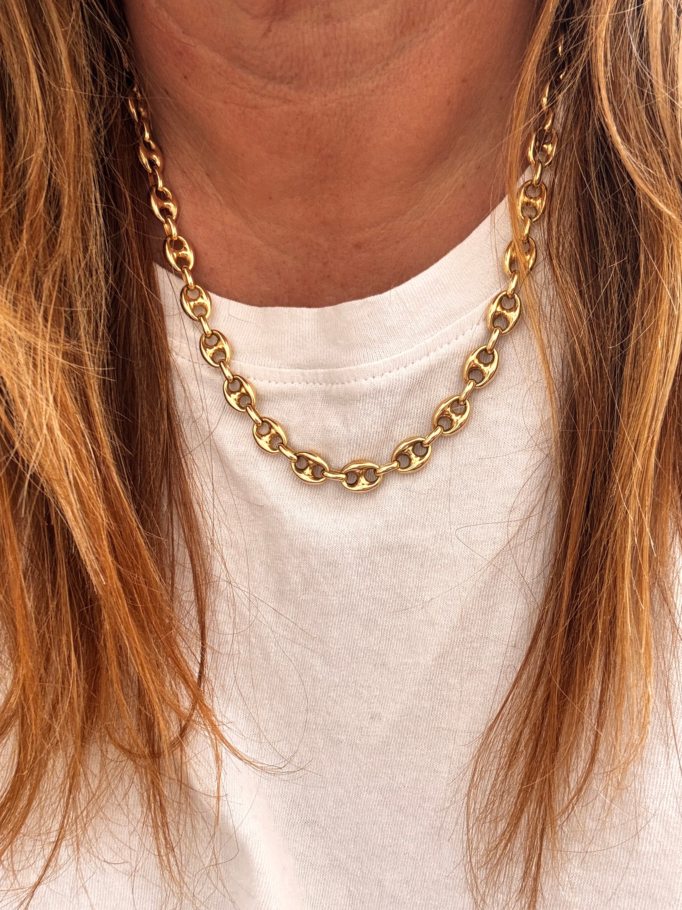 14k Puffy Mariner Chain