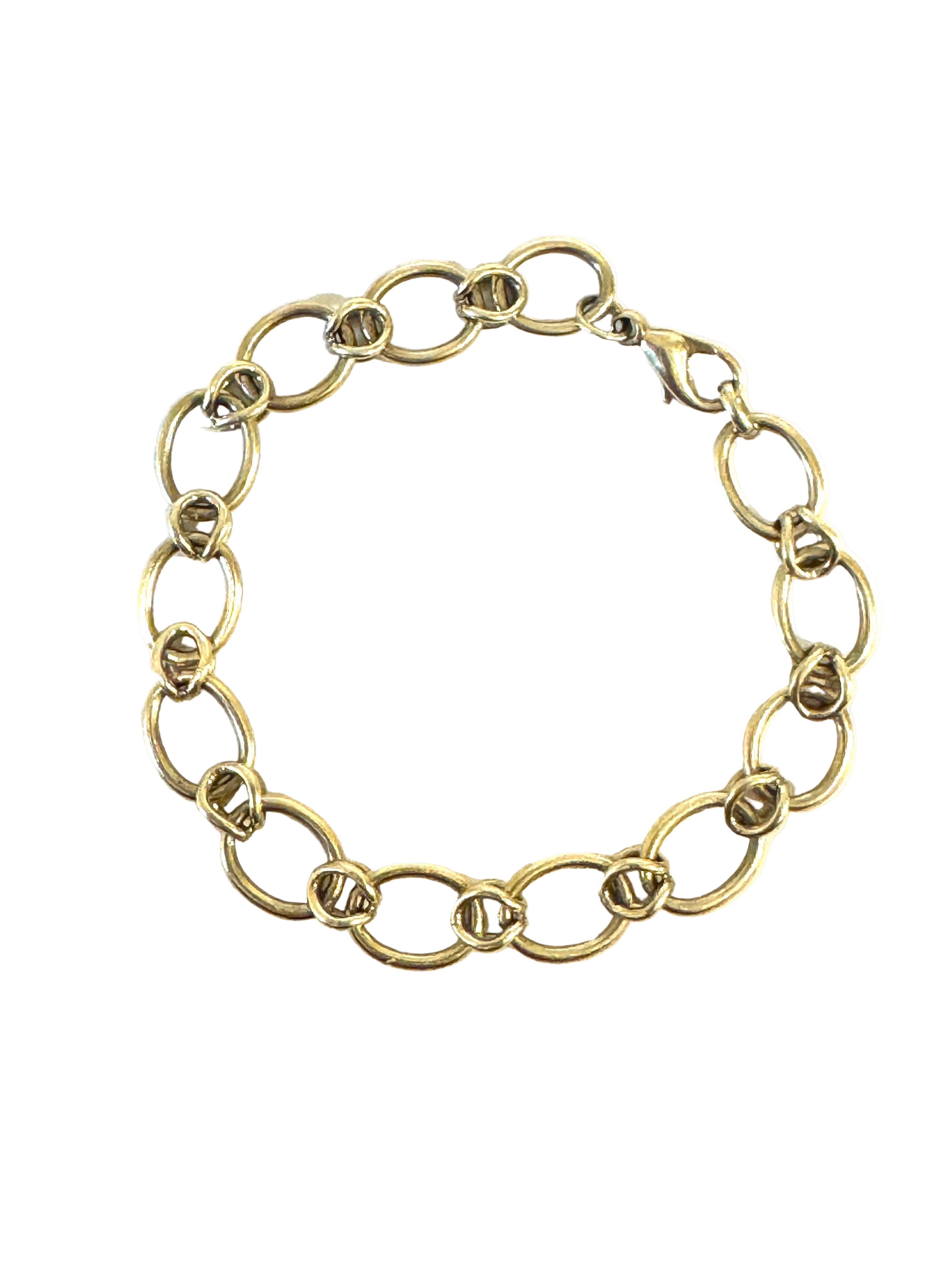 Vintage 9ct Gold Trombone Link Bracelet