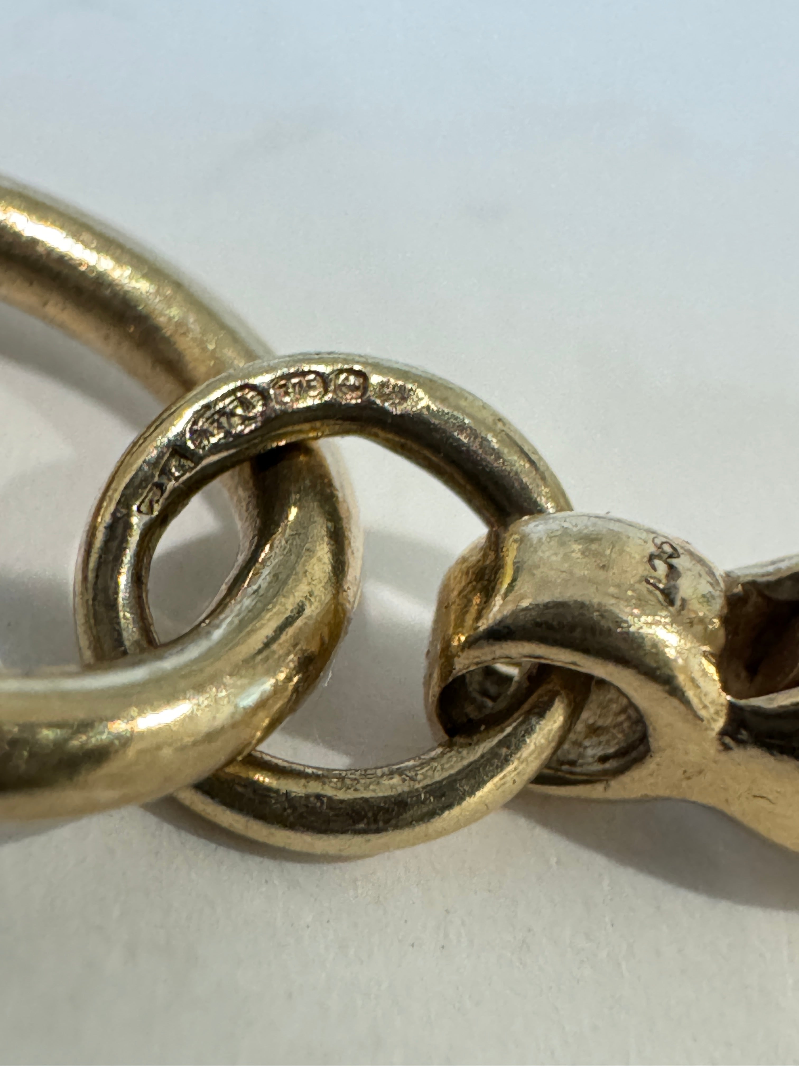 Vintage 9ct Gold Trombone Link Bracelet