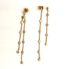 Bezel Diamond Chain Earrings
