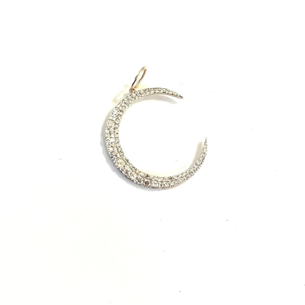 Pave diamond crescent