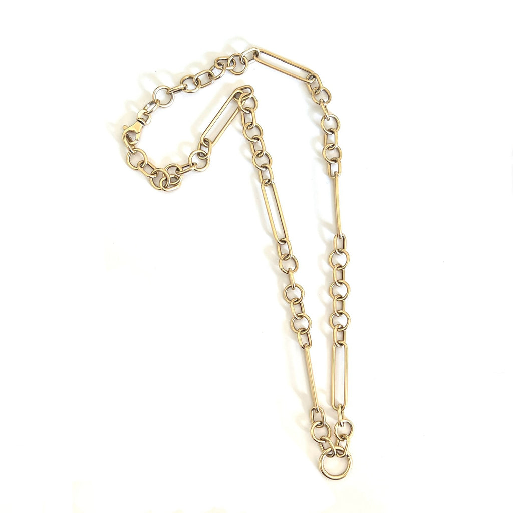 Large Mix Link Chain with charm ring