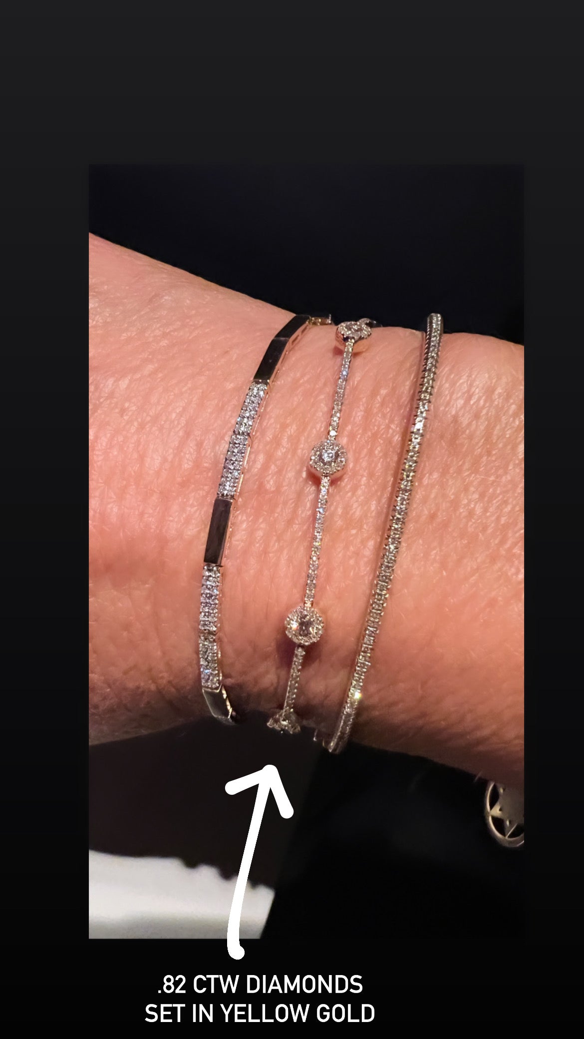 Round Diamond Spacer Bracelet