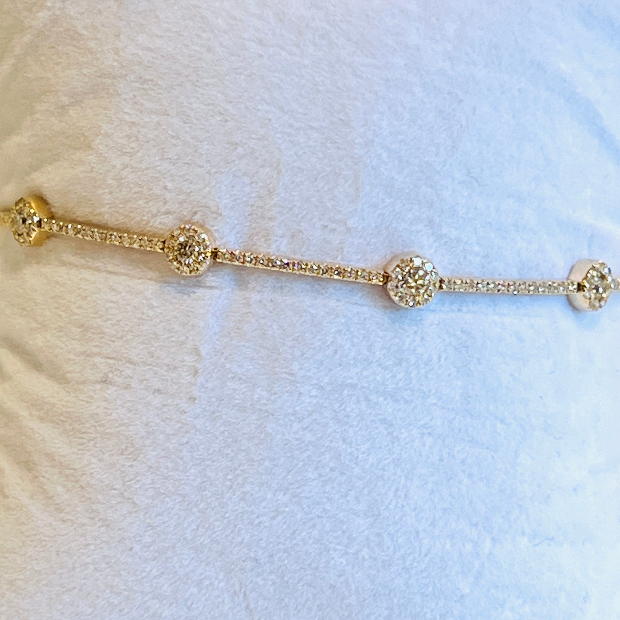 Round Diamond Spacer Bracelet