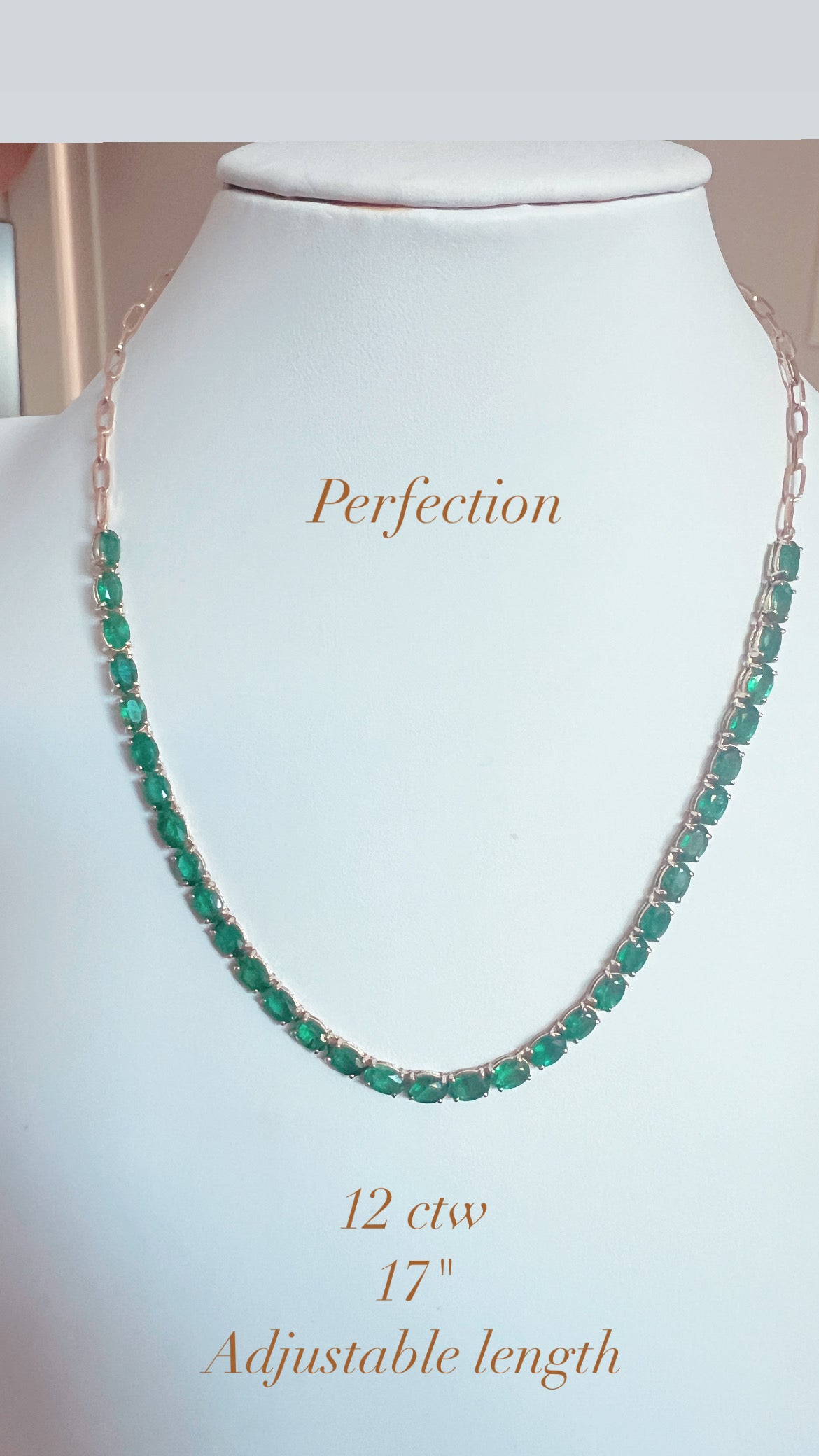 Emerald Paperclip Necklace