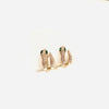 Double Wrap Diamond Snake Earrings - PAIR