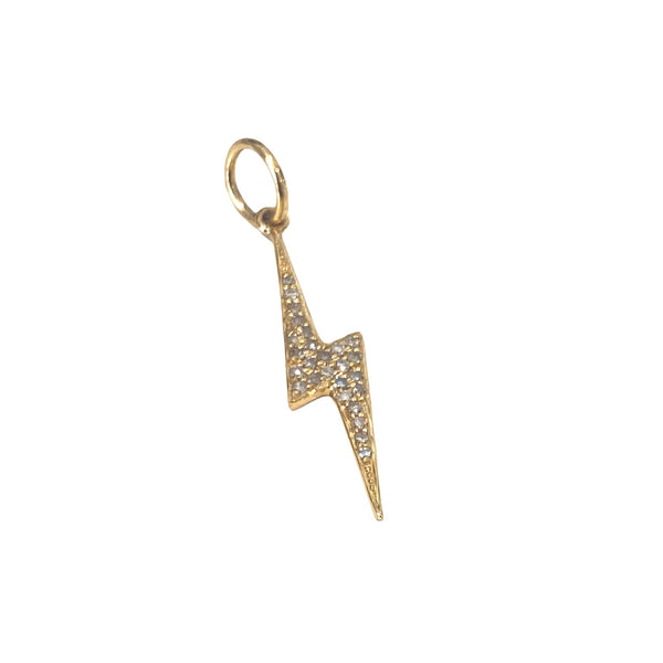 Large diamond bolt charm