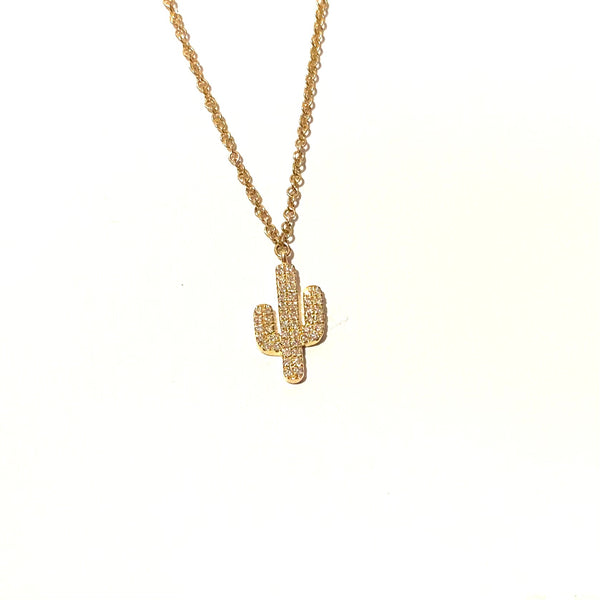 Diamond Cactus Necklace