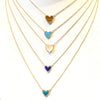 Gemstone & Diamond Heart Necklaces