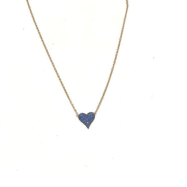 Medium Sapphire Heart Necklace