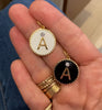 Enamel Initial Disc Charm