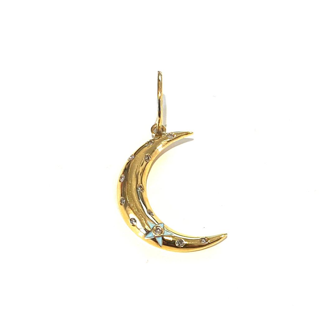 Gold Crescent Moon Charm