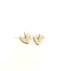 Mini Lapis and Diamond Heart Earrings - PAIR