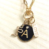 Enamel Initial Disc Charm