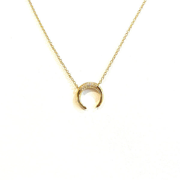 Small Horn Diamond Necklace