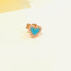Mini turquoise heart earrings - PAIR