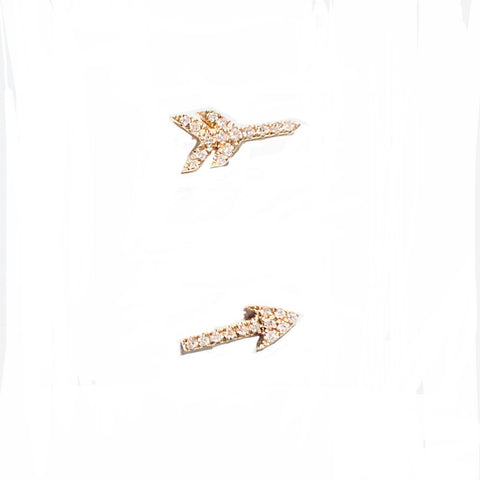 Split Arrow Diamond Earrings PAIR