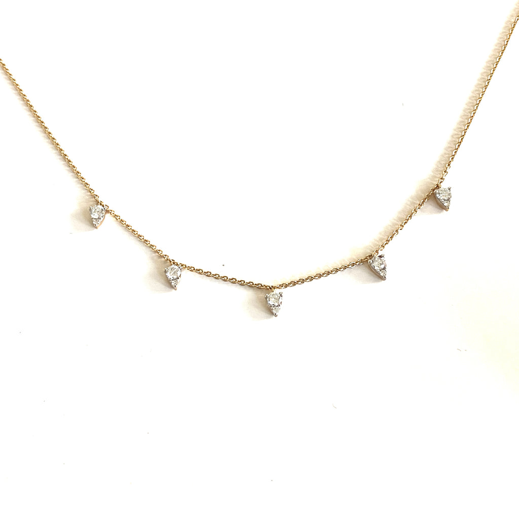 Pear Shaker Diamond Necklace