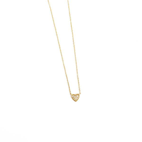 Diamond and Gold Heart Necklace