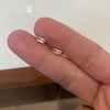 Pink Sapphire Baguette Earrings - PAIR