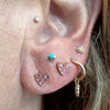 Pink Sapphire Heart Earrings