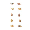 14k Gold Evil Eye Studs with Sapphire - A.FIER LIFESTYLE