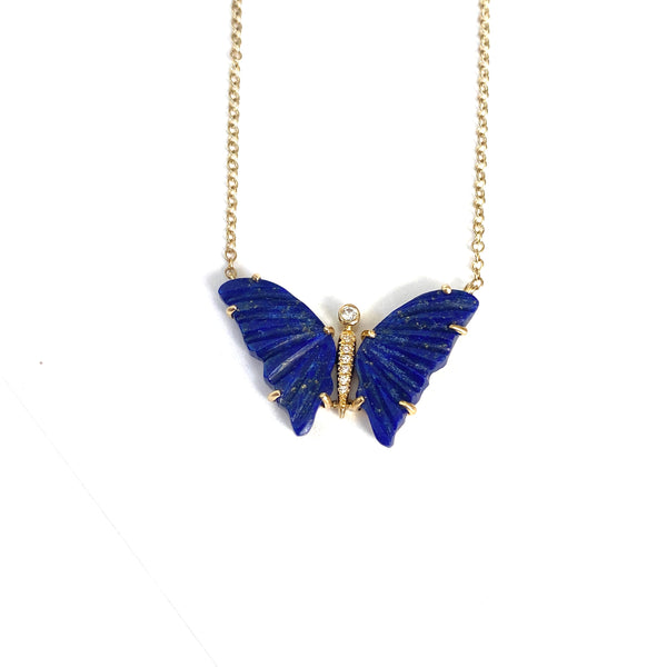 Gemstone Butterfly Necklace