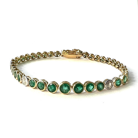 Emerald Bezel Bracelet