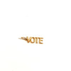 GOLD VOTE CHARM