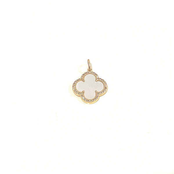 Mother of Pearl Clover Charm