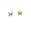 Pave diamond butterfly earrings
